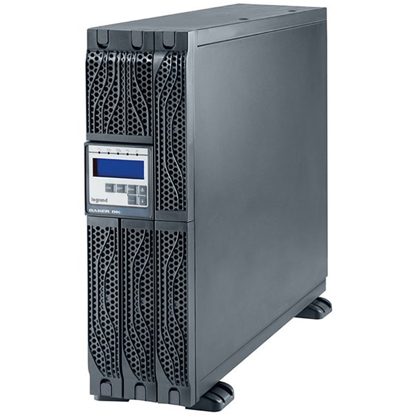 171205150010552253.jpg UPS Legrand DAKER DK + Tower/Rack, 5000VA/5000W, On Line Double Conversion, Sinusoidal, PFC, USB & RS232 port, Terminal cage, batteries 20x 12V 5Ah, 60 kg, (Optional Kit Rack 310952, SNMP card 310938,310931, Battery Extension 310663) - Slika 1