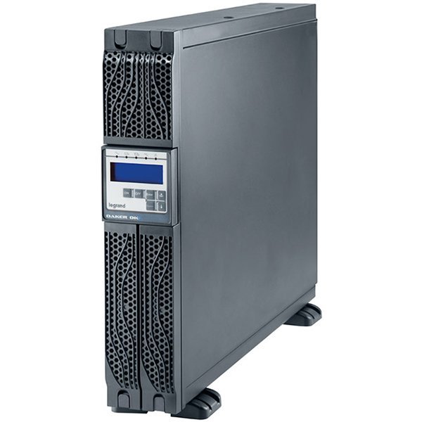 UPS Legrand DAKER DK + Tower/Rack, 3000VA/2700W, On Line Double Conversion, Sinusoidal, PFC, USB & RS232 port, 6 x IEC C13 & 1 x IEC C19, batteries 6x 12V, 9Ah, 30 kg, (Optional Kit Rack 310952, SNMP card 311058, Battery Extension 310662)