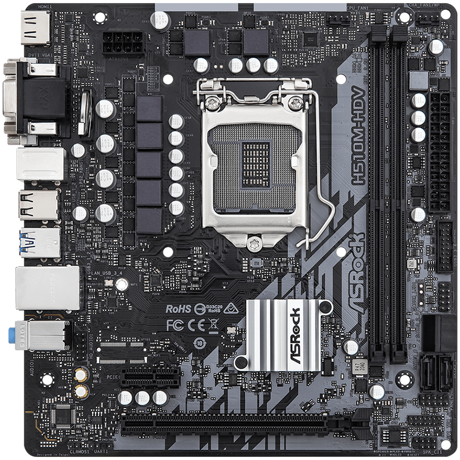 220310150011537703.jpg ASROCK Main Board Desktop H510M-HDV (H510, S1200, 2xDDR4, 1xPCIe 4.0x16, 1xPCIe 3.0x1, 4xSATA3, 4xUSB3.2 Gen1, VGA, DVI-D, HDMI, GLAN, mATX) Retail - Slika 2