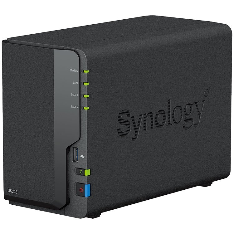 230317170010373372.jpg Synology DiskStation DS223, Tower, 2-bays 3.5'' SATA HDD/SSD, CPU 4-core 1.7 GHz, 2 GB DDR4 non-ECC, RJ-45 1GbE LAN Port, 3 x USB 3.2 Gen 1 Port, 1.28 kg, 2y - Slika 2