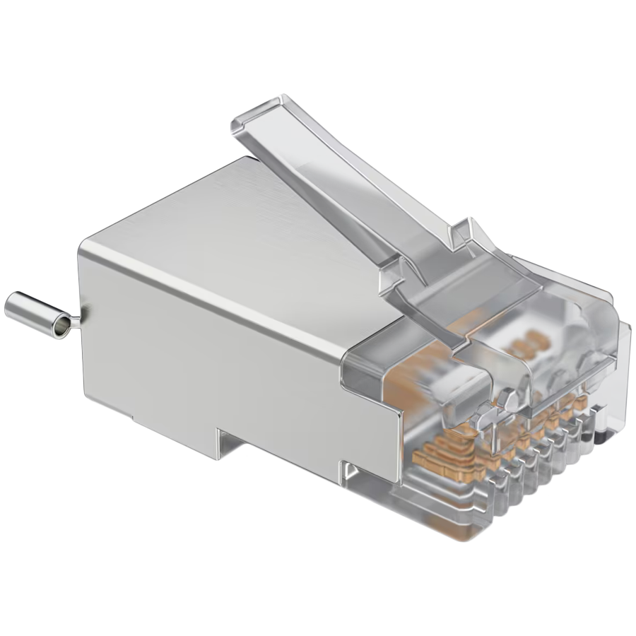 240222150011996708.jpg Surge Protection Connector SHD - Shielded RJ45 connectors designed for UISP Ethernet cables (UISP Cable Pro and Cable Carrier). Protects Ethernet hardware from ESD damage.Easy to install without soldering. (100) connectors per pack. - Slika 1