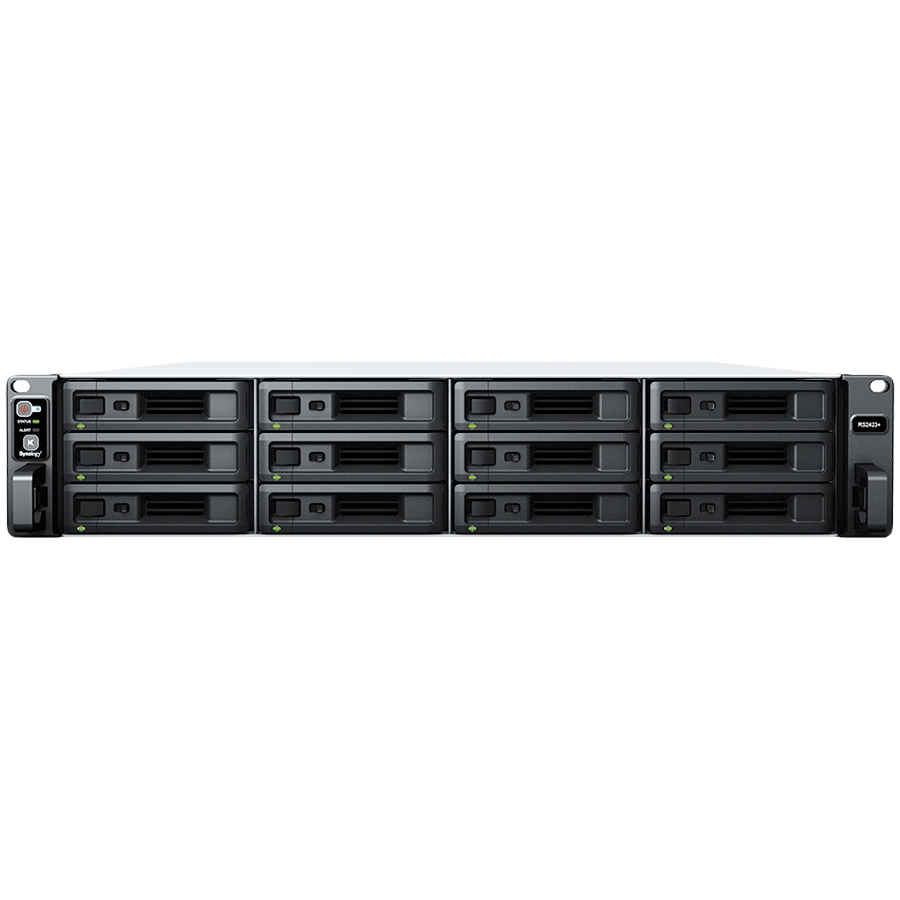 240226150009925406.jpg Synology RackStation RS2423+, Rack 2U, 12-bay 3.5''/2.5" SATA HDD/SSD, AMD Ryzen V1780B 4-core 3.35(base)/3.6 (turbo)GHz,8 GB DDR4 ECC UDIMM,2 x RJ-45 1 GbE LAN,1 x RJ-45 10 GbE LAN,2xUSB 3.2, eSATA port,1 x Gen3 x8 slot PCIe, 11.5kg, 3y - Slika 1