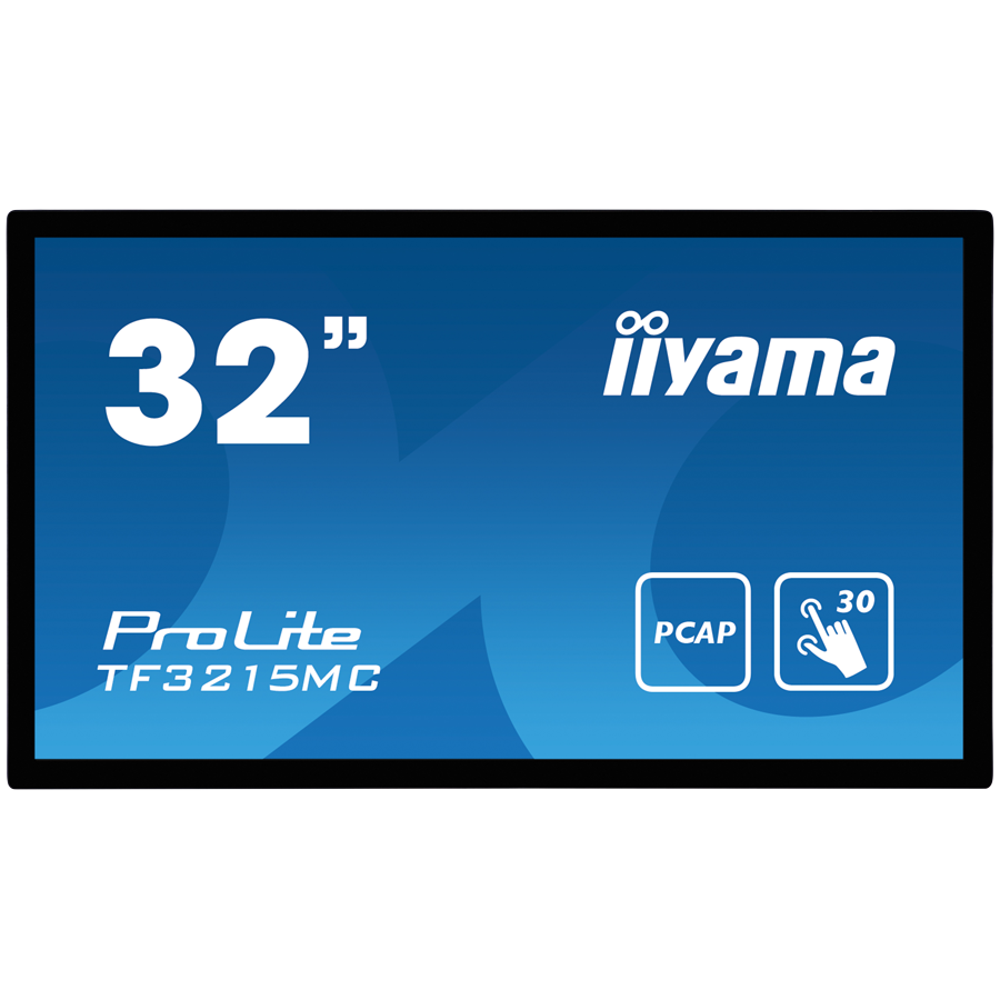 IIYAMA Monitor LED TF3215MC-B2 Open Frame PCAP 30 point touch 31.5" AMVA 1920x1080 16:98 500cd 3000:1 8ms projective capacitive landscape, portrait