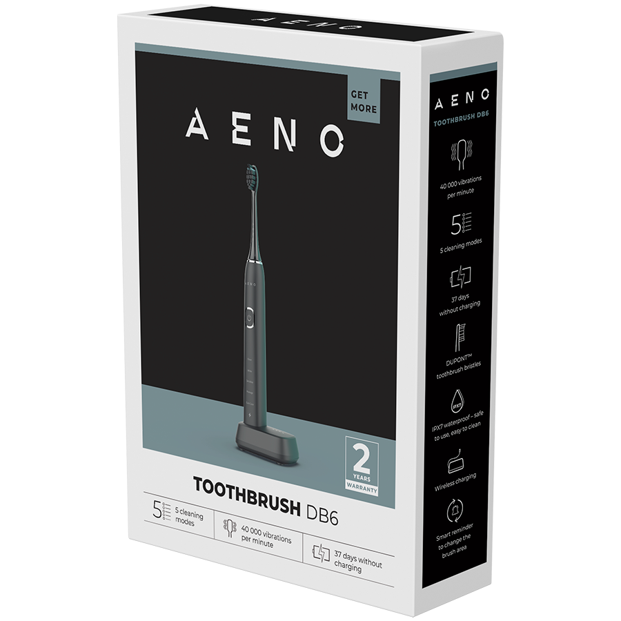 241016180027983554.jpg AENO Sonic Electric Toothbrush DB6: Black, 5 modes, wireless charging, 46000rpm, 40 days without charging, IPX7 - Slika 7