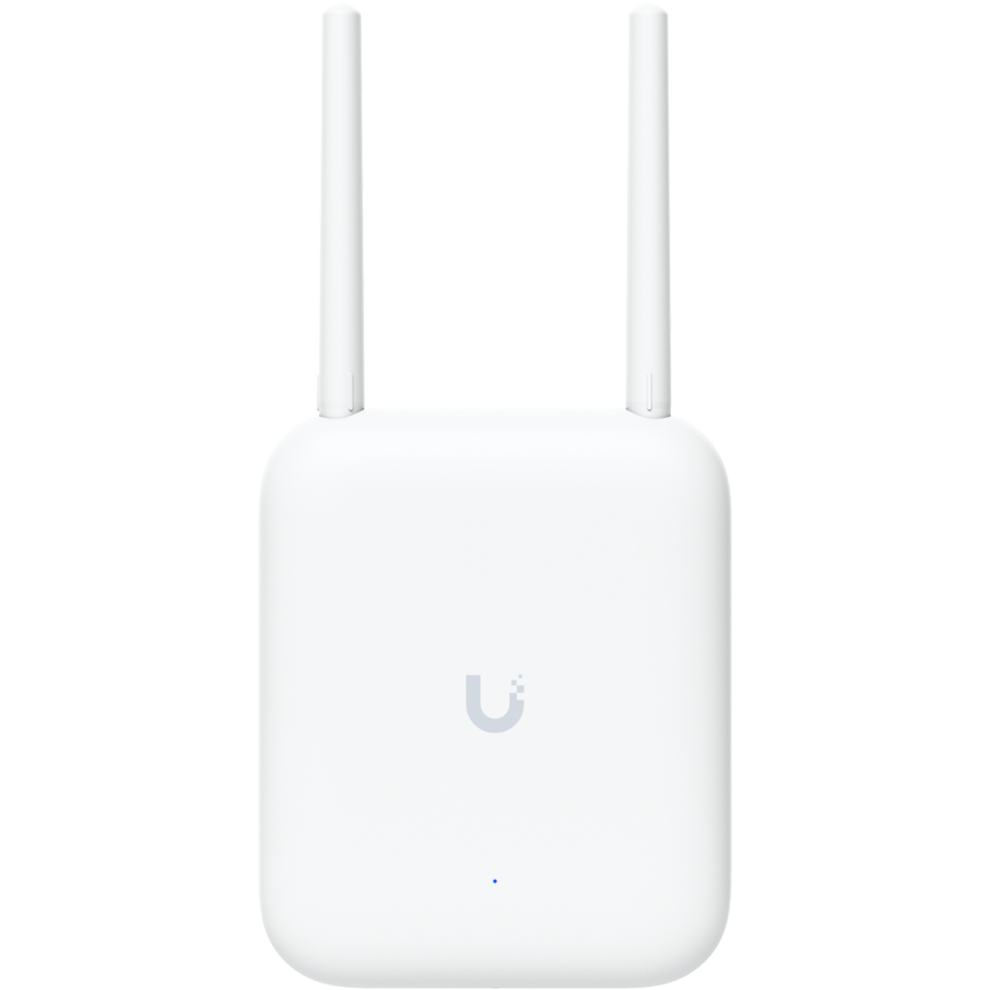 Ubiquiti U7-Outdoor All-weather WiFi 7 AP with 4 spatial streams, an integrated directional super antenna, and versatile mounting options