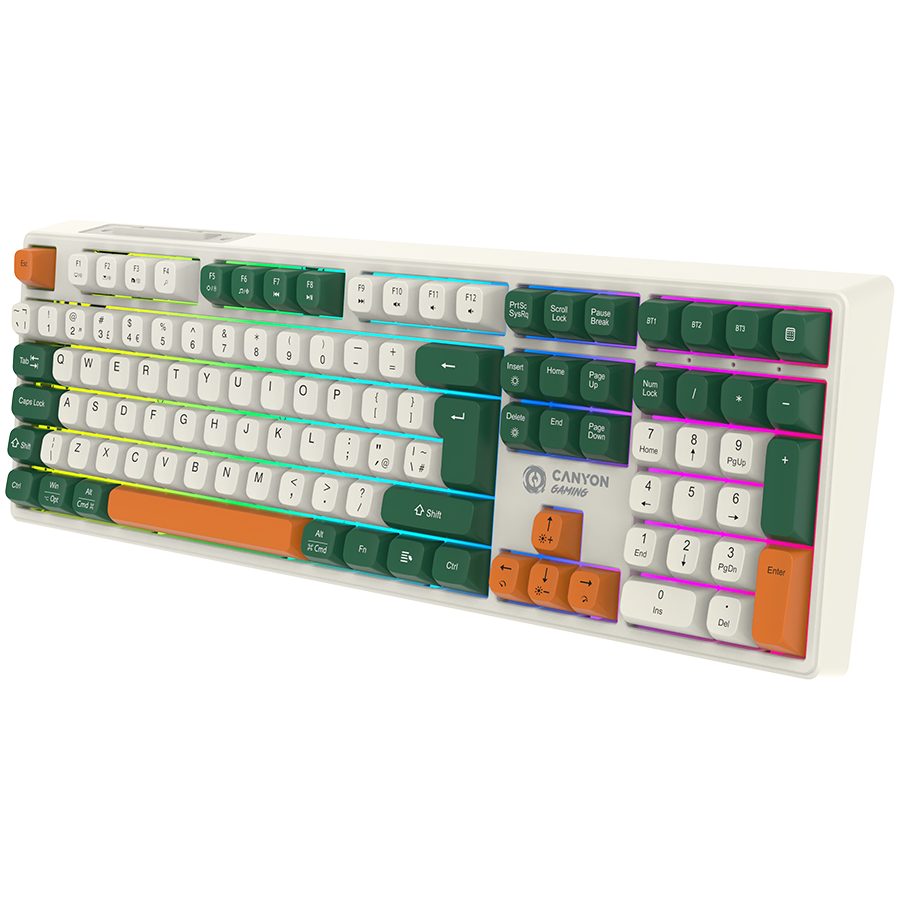 250122110009685599.jpg CANYON keyboard Shadder GKW-11 Mech RGB UK/US Wireless White - Slika 3
