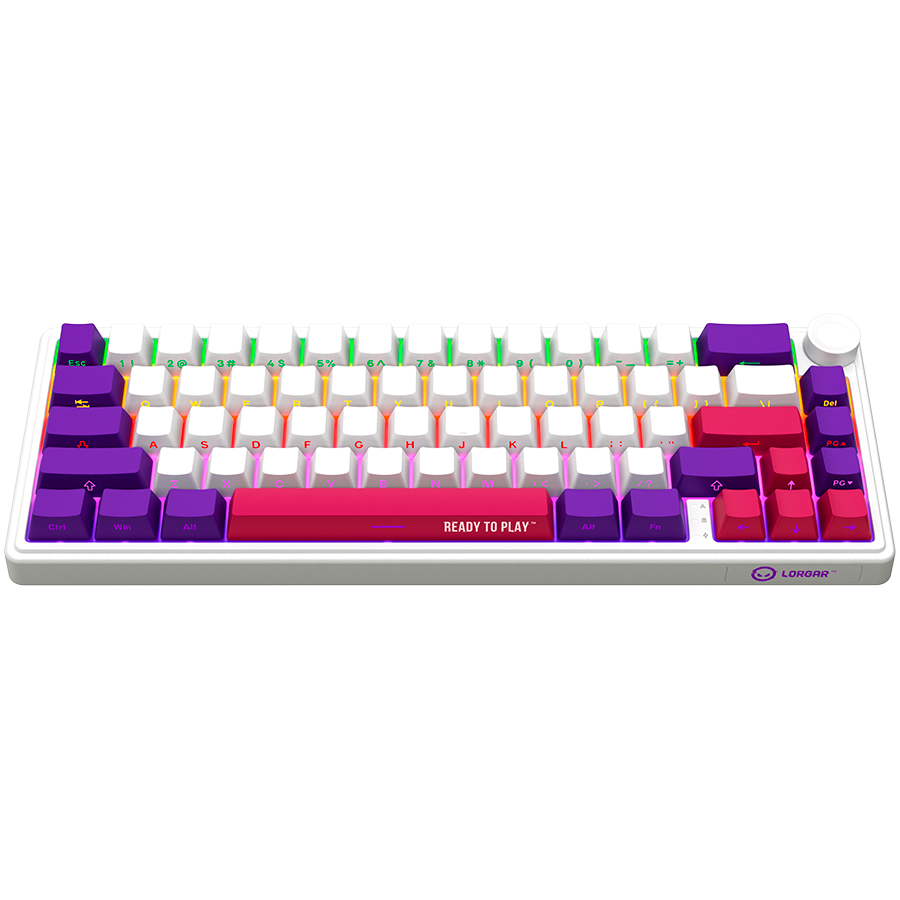 250319110009472129.jpg LORGAR KBP70MW, Wireless 65% Mechanical Gaming Keyboard Pro, White, EN layout - Slika 3