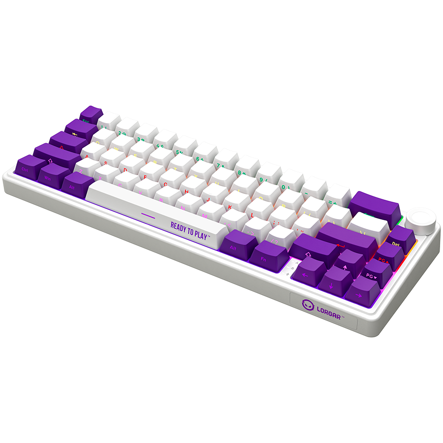 250319110009580717.jpg LORGAR KBP70MW, Wireless 65% Mechanical Gaming Keyboard Pro, White, EN layout - Slika 7