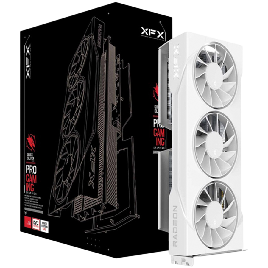 250618080009363764.jpg XFX Swift AMD Radeon RX 9060 XT OC White Triple Fan Gaming Edition 16GB GDDR6 128-bit HDMI 2x DP - Slika 1