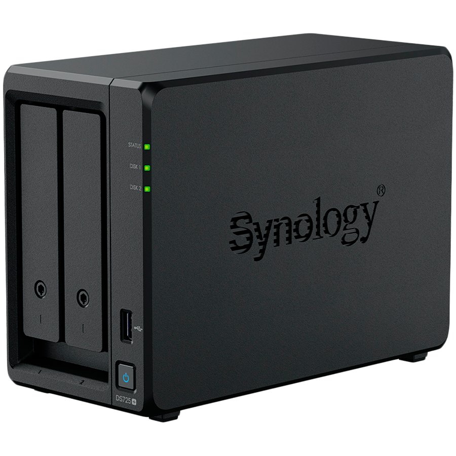 250723140011485056.jpg Synology DS725+, Tower, 2-Bays 3.5'' SATA HDD/SSD, 2 x M.2 2280 NVMe SSD, CPU AMD Ryzen R1600 dual-core (4-thread), max. boost up to 3.1 GHz, 4 GB DDR4 ECC SODIMM, 1 x 2.5 GbE, 1 x 1GbE, 1 x USB 3.2, 1 x eSATA USB-C, 1.51 kg, 3y - Slika 2
