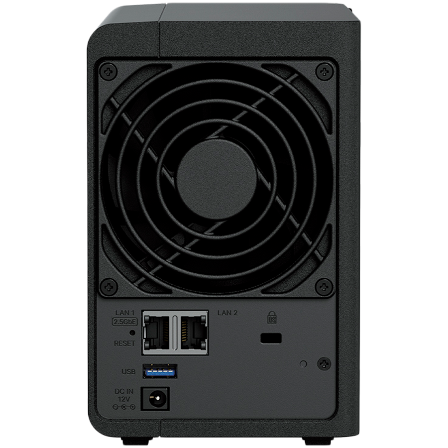 250821140011216472.jpg Synology DS225+, Tower, 2-bays 3.5'' SATA HDD/SSD, CPU Inte Celeron J4125 4-core (4-thread) 2.0 GHz, burst up to 2.7 GHz, 2 GB DDR4 non-ECC (expandable up to 6 GB), 1xRJ-45 1GbE LAN, 1xRJ-45 2.5 GbE LAN, 2xUSB 3.2 Gen 1, 1.3 kg, 3yr warranty - Slika 4
