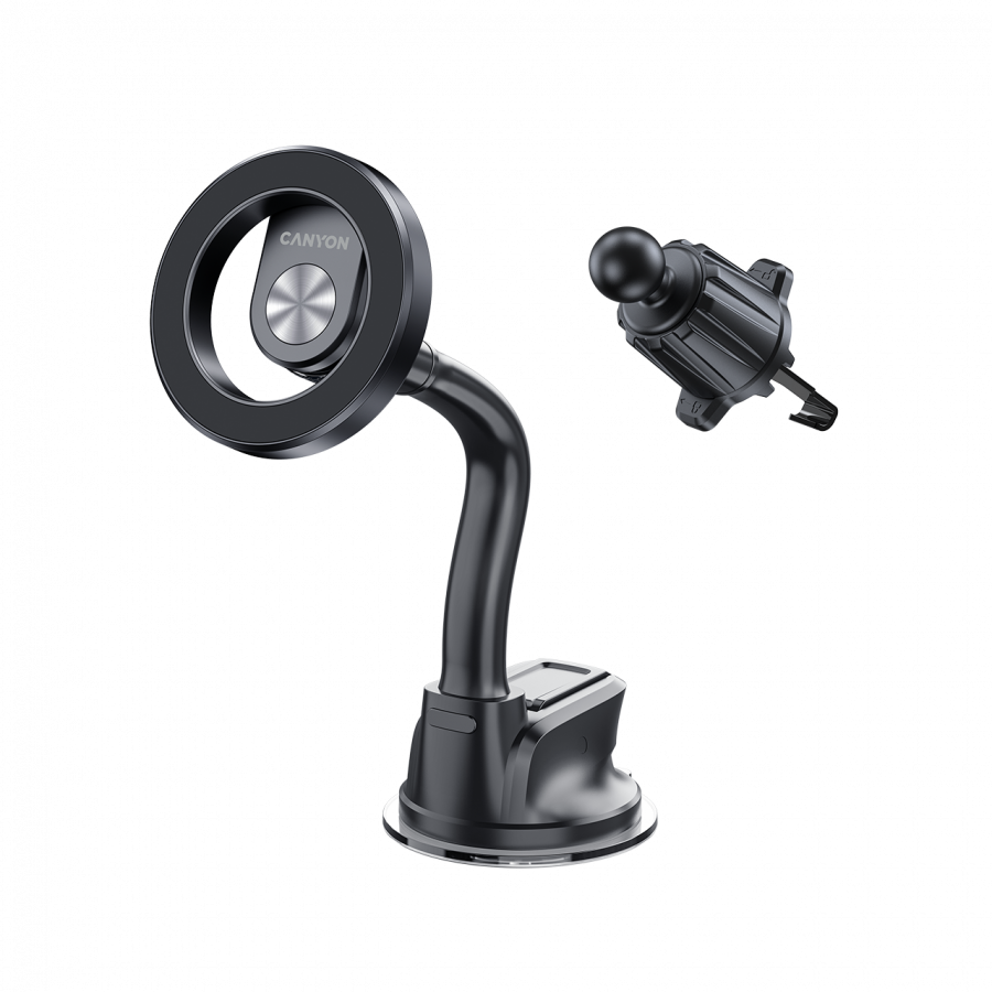 CANYON Magnetic car holder OnGrip 12 suction + air vent Black