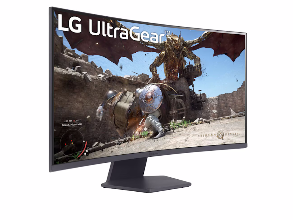 Monitor LG 32GS60QC-B 31.5"/VA,zakrivljen/2560x1440/180Hz/1ms GtG/HDMIx2,DP/freesync/VESA/crna