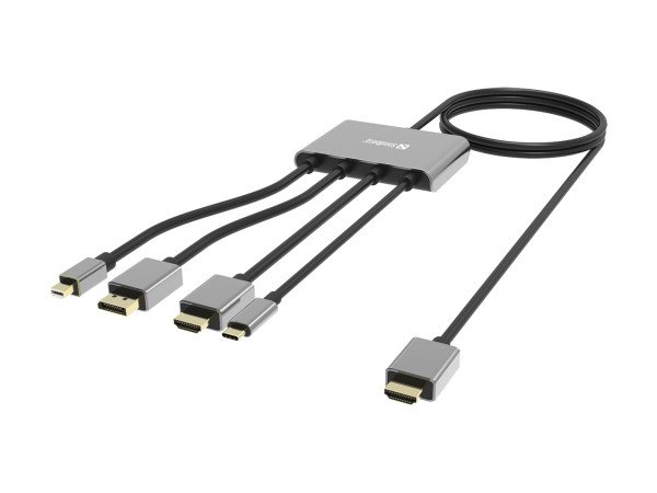 17783.jpg Kabl-display HUB Sandberg All-In-One USB C/DP/m DP/HDMI - HDMI 2m 509-21 - Slika 5
