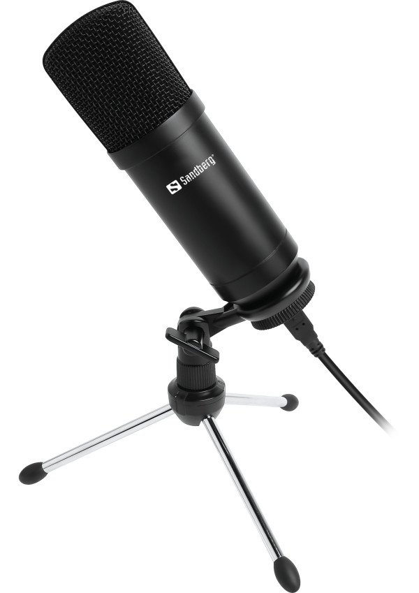 17856.jpg Stoni mikrofon Sandberg Streamer USB Desk sa tripodom 126-09 - Slika 3