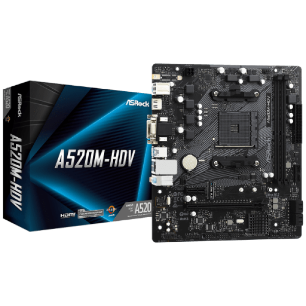 MB AM4 ASRock A520M-HDV 90-MXBE50-A0UAYZÂ Â Â 