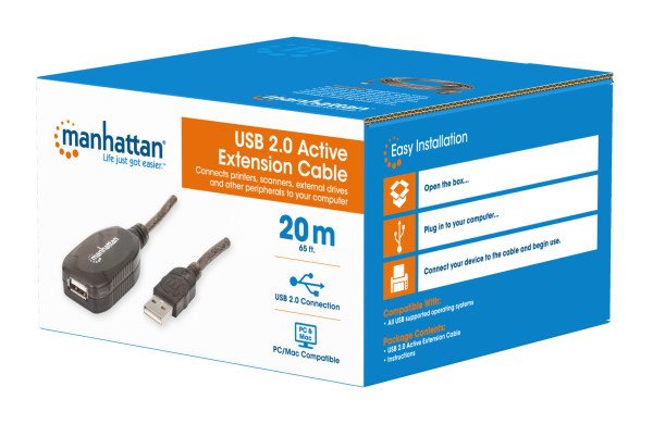 31789.jpg Kabl Manhattan 150958 USB-A M/F 2.0/480Mbps/produžni aktivni/20m - Slika 3