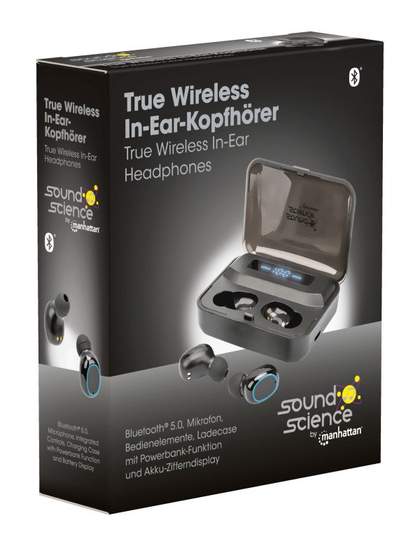 34459.jpg Slušalice TWS Manhattan 180382 Bluetooth 5.0 crne - Slika 4