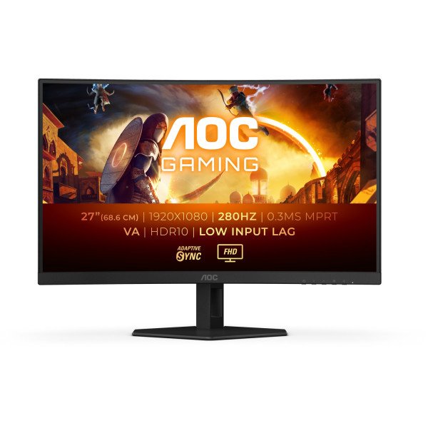 Monitor 27" AOC C27G4ZXE VA 1920x1080/280Hz/0.3ms/2xHDMI/DP/zakrivljen