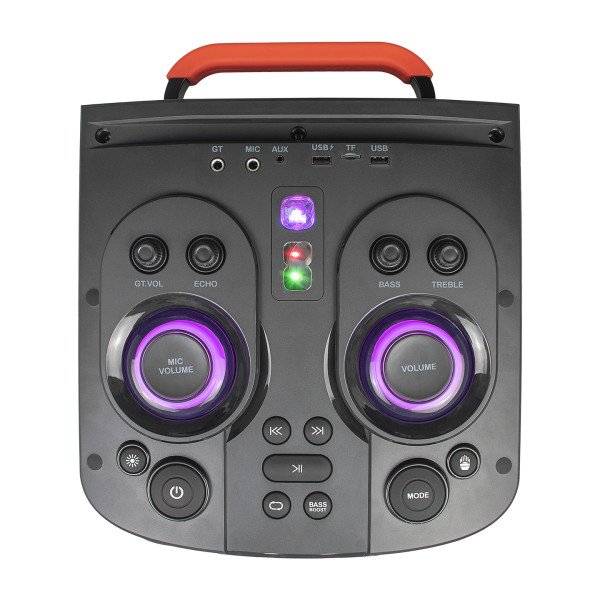 39456.jpg Zvucnik Mikado MD-104KP 200W, 12V 14000mAh USB, Bluetooth, micro SD crni - Slika 3