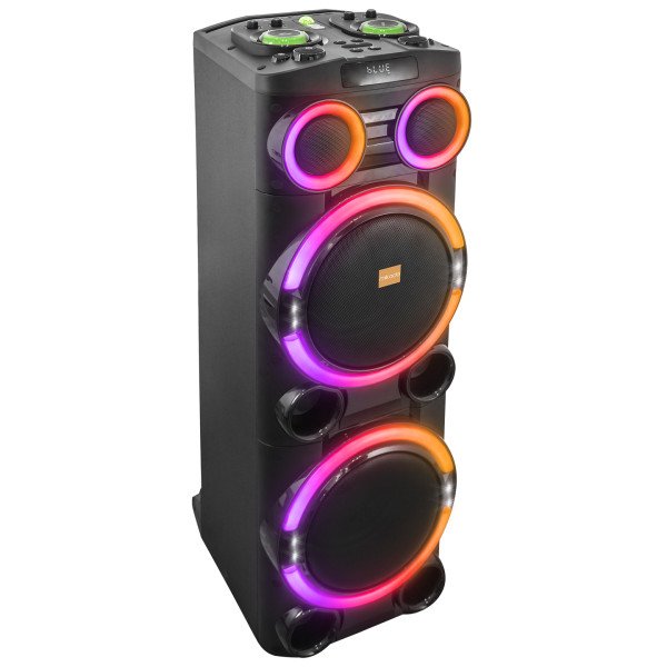39457.jpg Zvucnik Mikado MD-104KP 200W, 12V 14000mAh USB, Bluetooth, micro SD crni - Slika 2