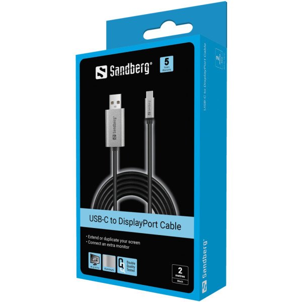 39560.jpg Kabl Sandberg 136-51 USB-C na DisplayPort 2m - Slika 2