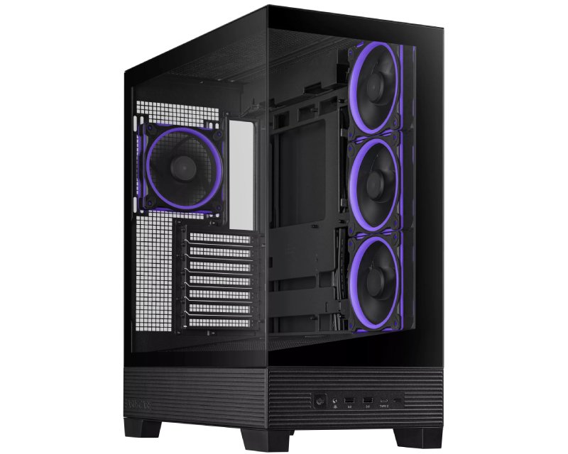 A31 PLUS TG ARGB BLACK ATX kućište crno