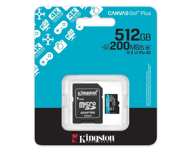 KAR00715_2.jpg Memorijska kartica U3 V30 microSDXC 512GB Canvas Go Plus 200MB/s A2 + adapter SDCG4/512GB - Slika 1