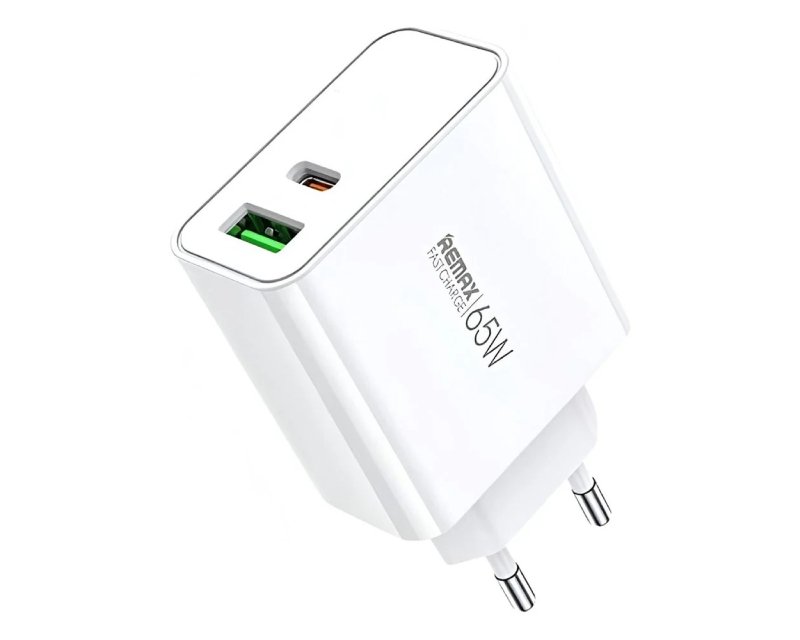 Strujni Fast punjač Kiddy 1xUSB3.0+1 xTIP C 65W RP-U125, beli