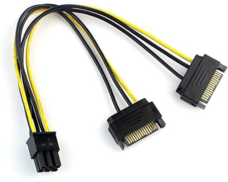 Naponski adapter za PCI-E VGA (6-pin) -2x Sata