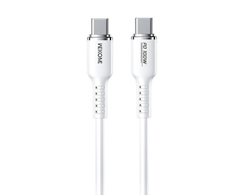 WDC-11 Kabl 3.1 USB tip C M/M 1.2m, za Super brzo punjenje 100W/480Mbps, Silicon Soft, beli