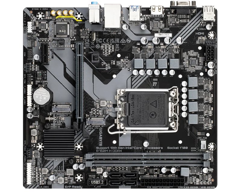 PLO03552_4.jpg B760M H DDR4 rev. 1.x matična ploča - Slika 5