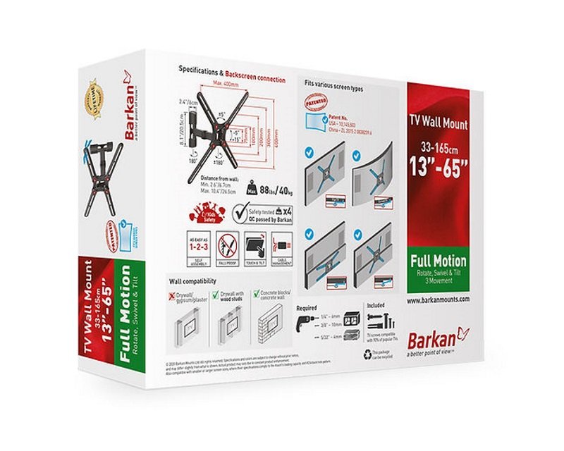 TVZ02328_2.jpg BM331 TV zglobni zidni nosač od 13 do 65 inča - Slika 3