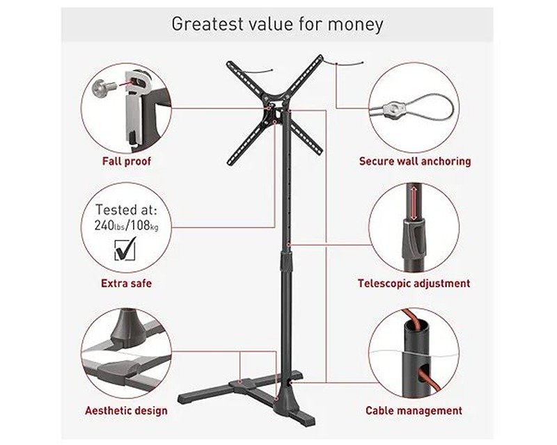 TVZ02333_4.jpg FS310T LCD TV podni nosač od 13 do 65 inča - Slika 2